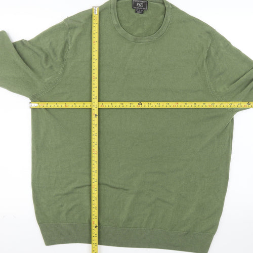 F&F Men’s Green XL Crew Neck Acrylic Knit Jumper