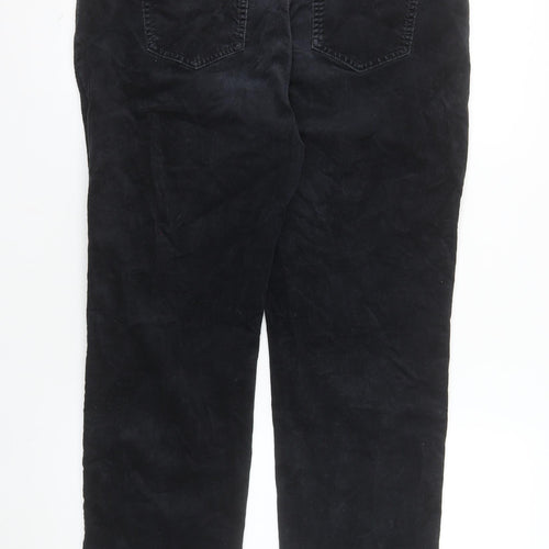 Marks and Spencer Women's Black Corduroy Stretch Chino Trousers Size 16