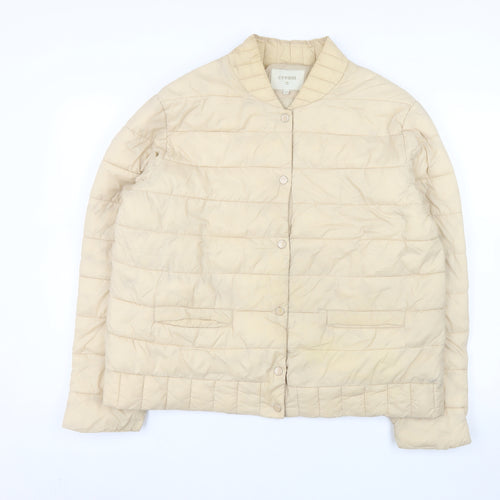 Cream Womens Beige Size 14 Quilted Lightweight Puffer Jacket