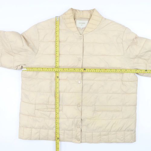 Cream Womens Beige Size 14 Quilted Lightweight Puffer Jacket