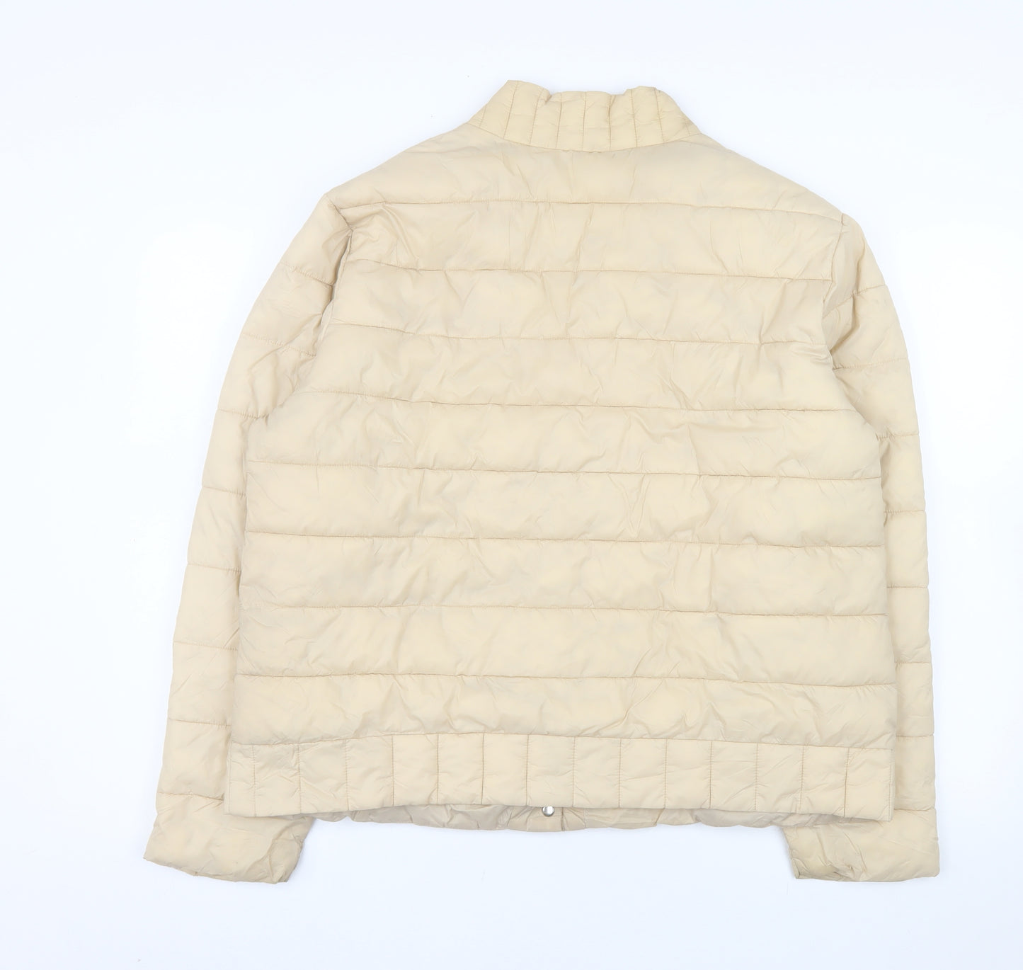 Cream Womens Beige Size 14 Quilted Lightweight Puffer Jacket