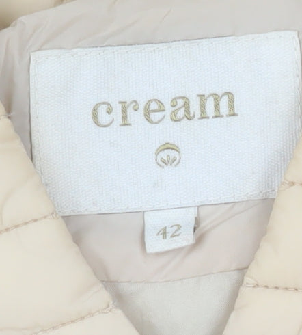 Cream Womens Beige Size 14 Quilted Lightweight Puffer Jacket