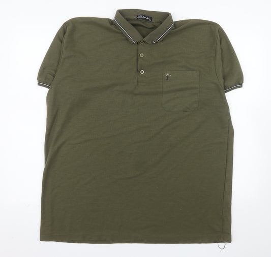 Jinhaolai Men's Green 5XL Polo Shirt Cotton Blend Classic Fit