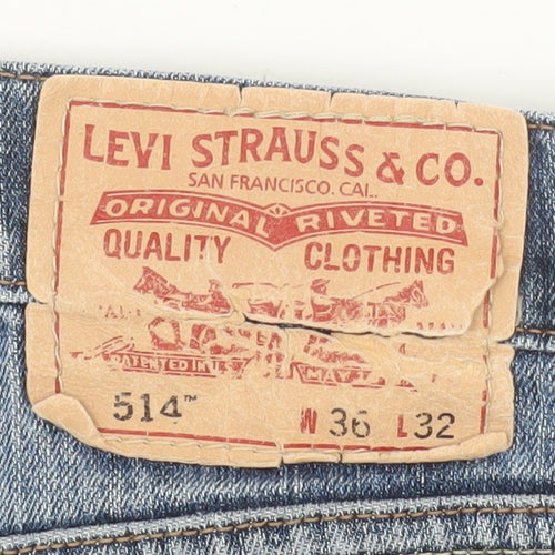 Levi's Men's Blue 514 Straight Fit Jeans W36 L32