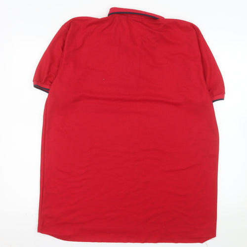 Jinhaolai Men’s Red 4XL Cotton Blend Golf Polo Shirt