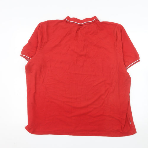 Slazenger Men's Red 3XL Polo Shirt Regular Fit Sports Top