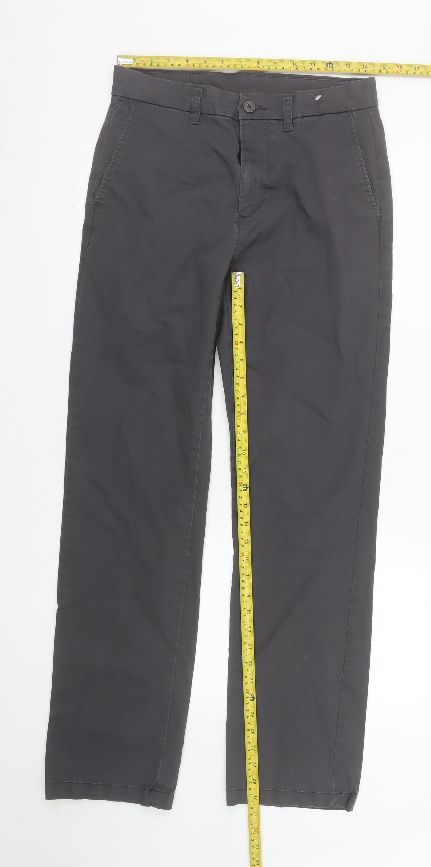 Dunnes Stores Men's Grey Chino Trousers 30W 32L Slim Fit