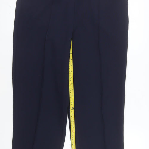 EWM Women’s Blue Classic Comfort Trousers Size 14 28in Leg