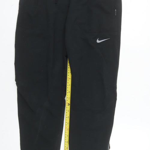 Nike Men's Black Dri-FIT Running Track Pants Size S