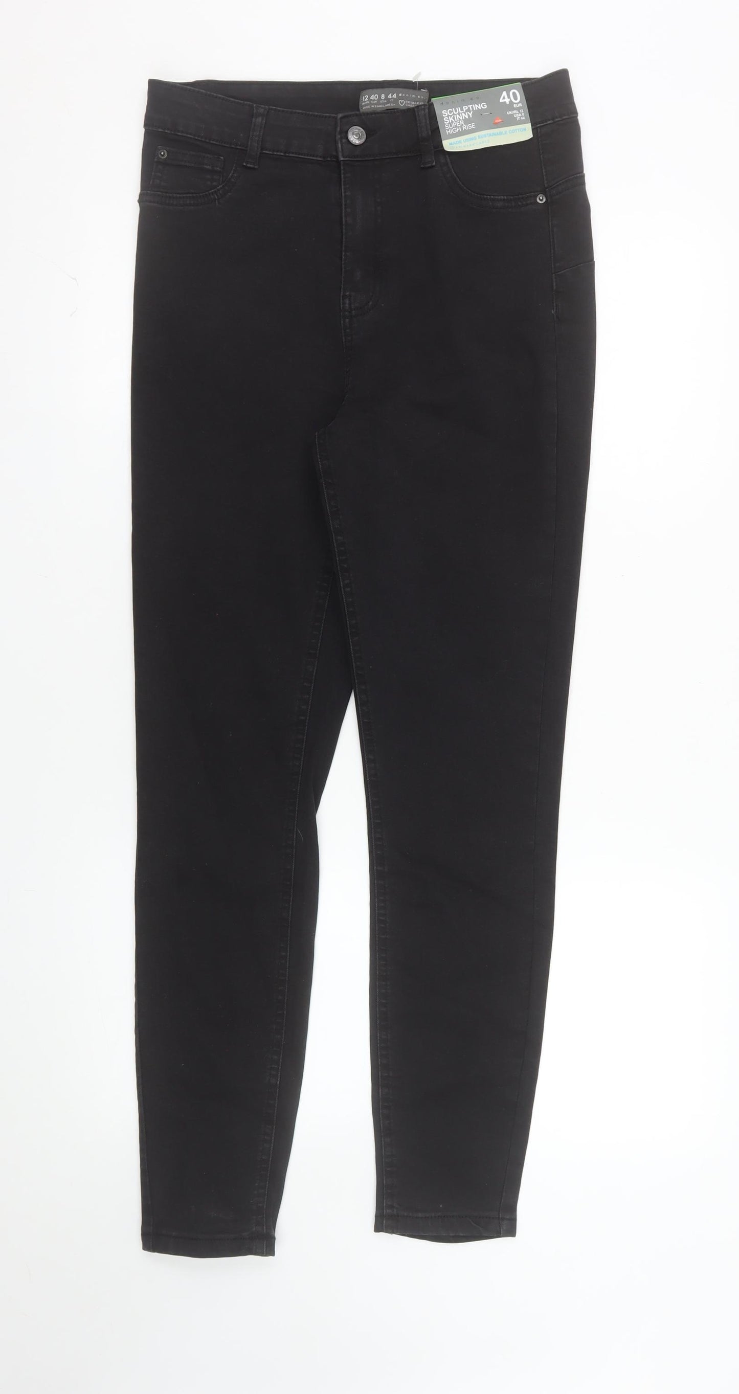 Primark Women Black High Rise Skinny Jeans Size 12