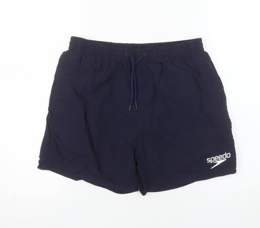 Speedo Men's Navy Blue Swim Shorts S Regular Fit Quick Dry