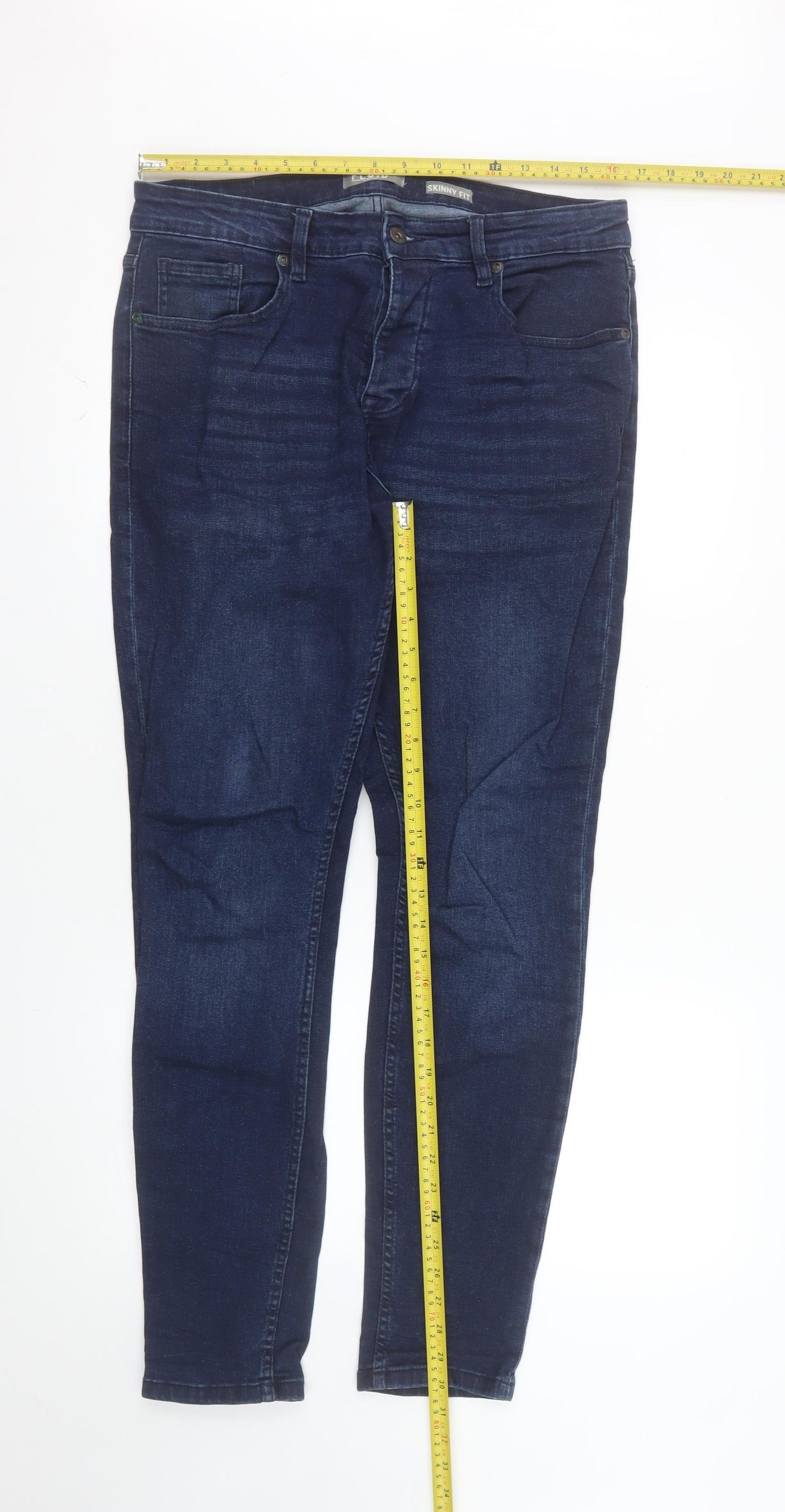 Fluid Men's Blue Skinny Jeans W34 L32 Slim Fit Denim