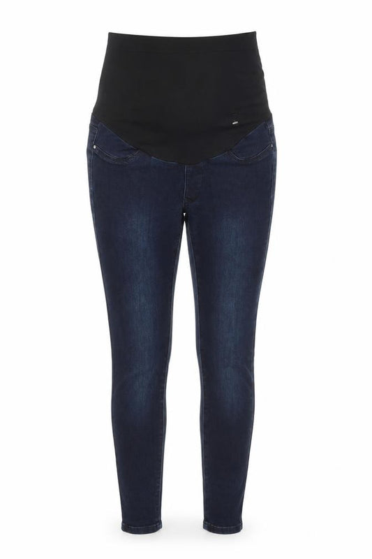 Front view of Dunnes Women's Dark Blue Skinny Maternity Jeans, size 12