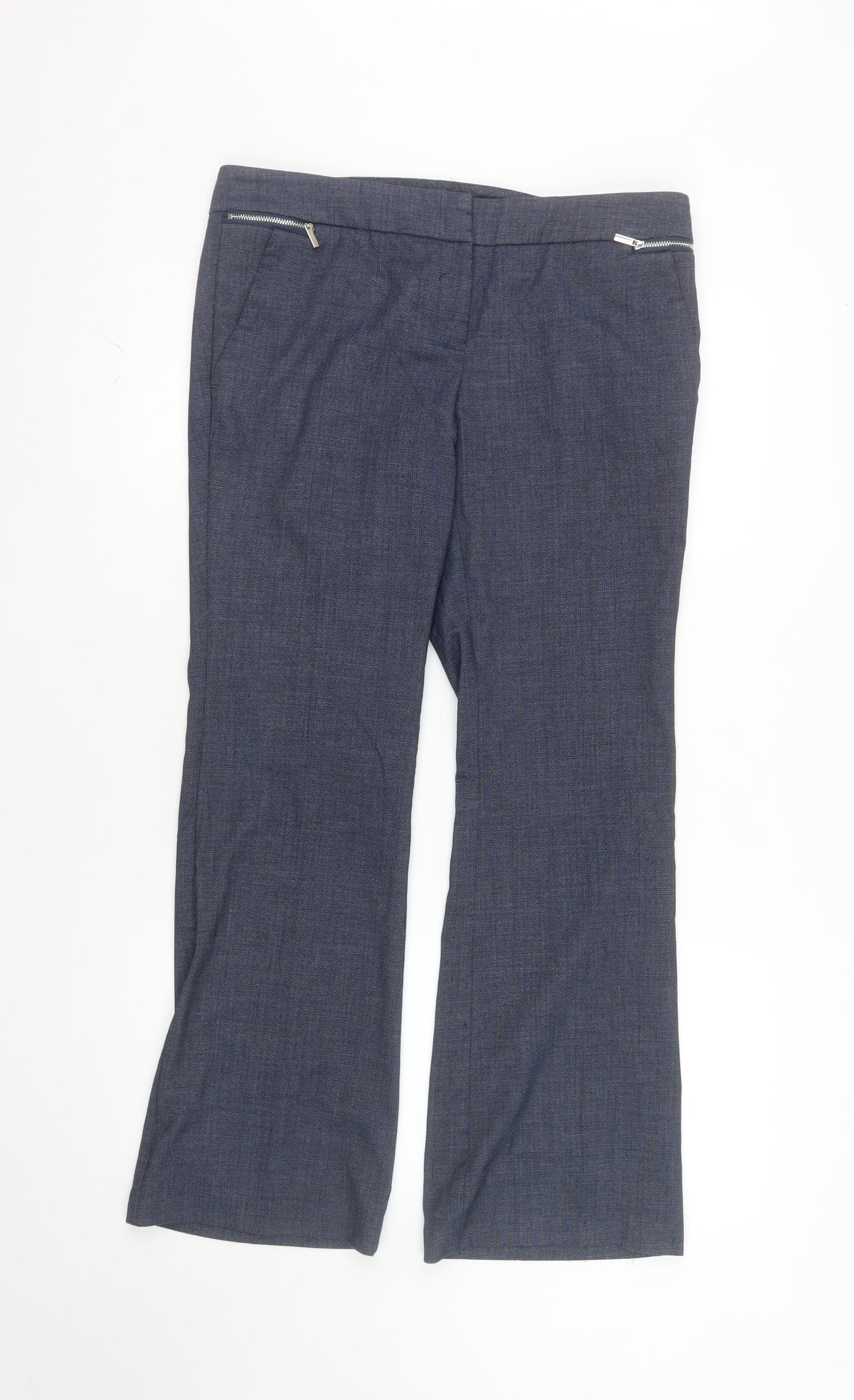 7th Avenue Women’s Blue Petite Dress Pants Size 8 Stretch Work Trousers