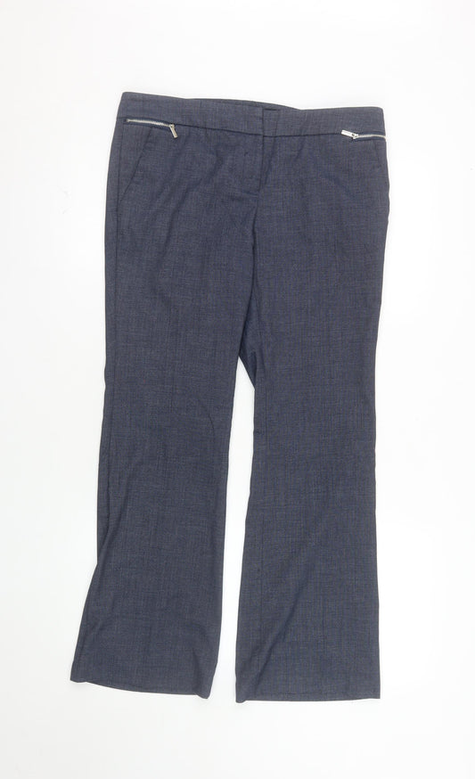 7th Avenue Women’s Blue Petite Dress Pants Size 8 Stretch Work Trousers