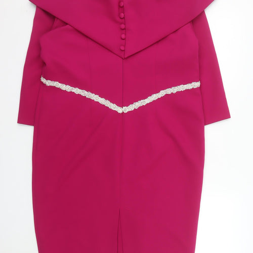 Ancola Collection Women's Pink Off Shoulder Sheath Dress Size 18