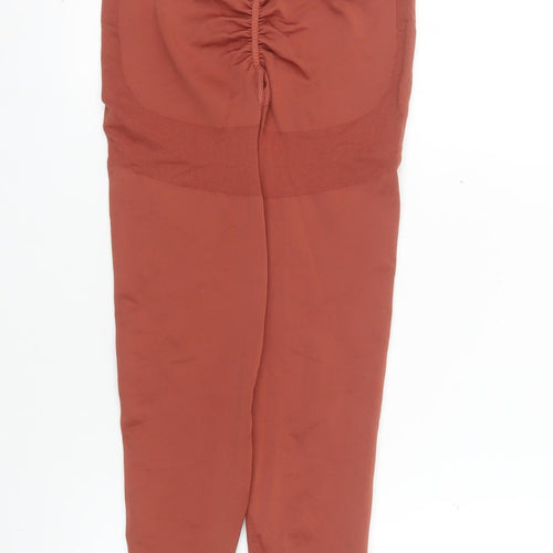 Pink Soda Sport Womens Brown Seamless Leggings XS Active Gymwear