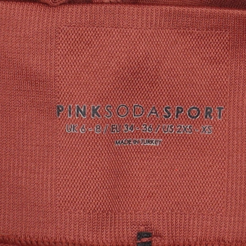 Pink Soda Sport Womens Brown Seamless Leggings XS Active Gymwear