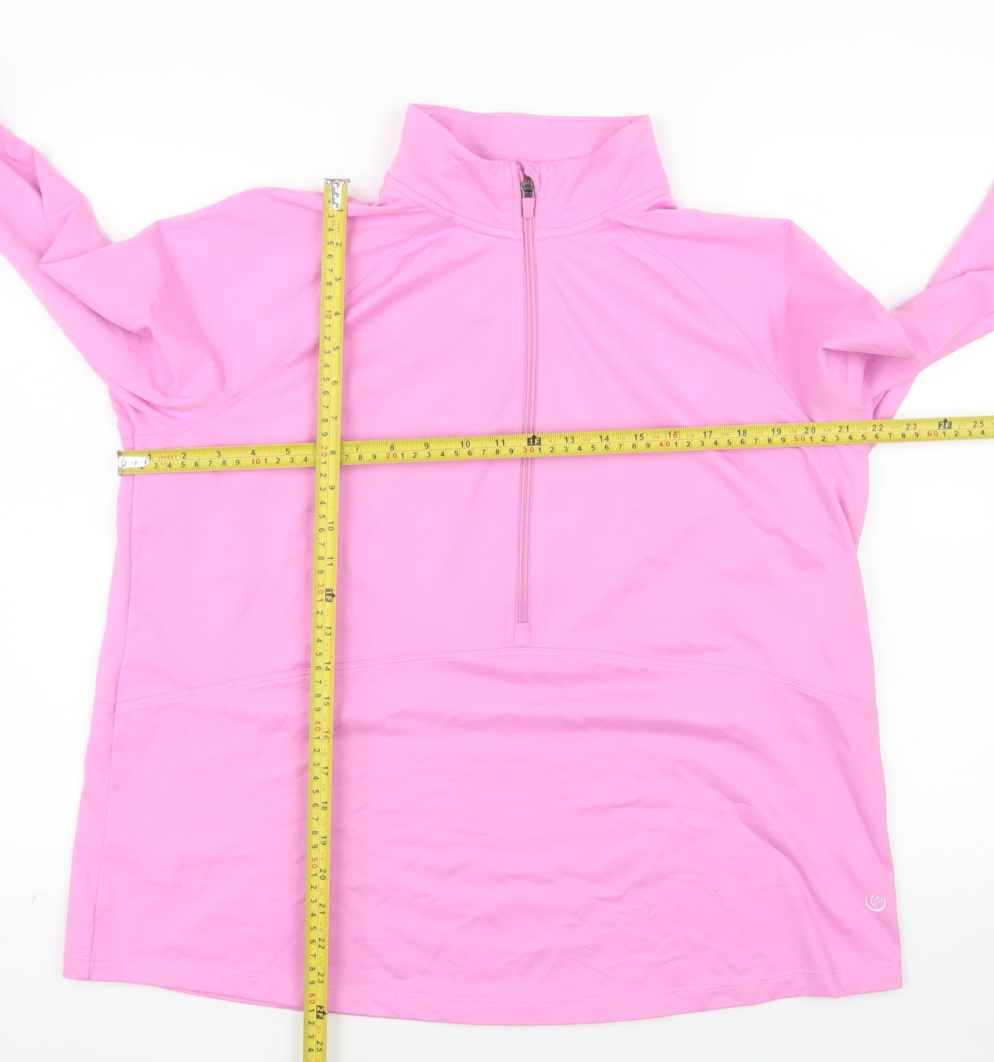 Dunnes Stores Women Pink 1/2 Zip Pullover Sweatshirt Size 16 L