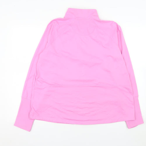 Dunnes Stores Women Pink 1/2 Zip Pullover Sweatshirt Size 16 L