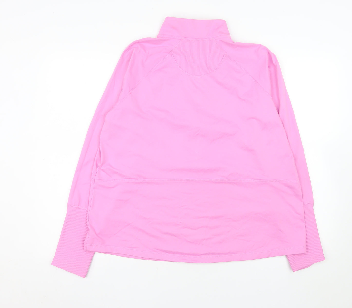 Dunnes Stores Women Pink 1/2 Zip Pullover Sweatshirt Size 16 L