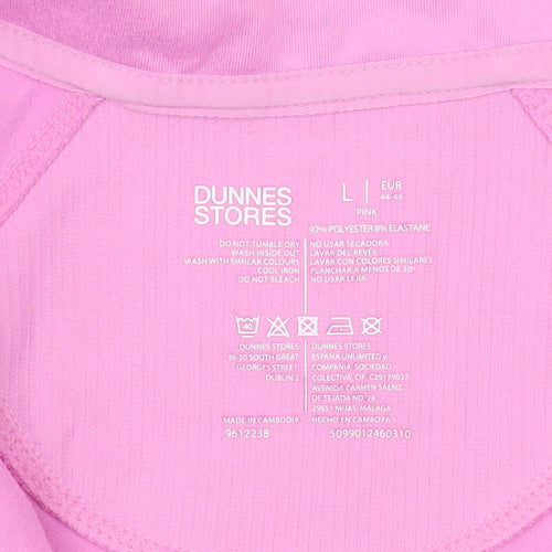 Dunnes Stores Women Pink 1/2 Zip Pullover Sweatshirt Size 16 L