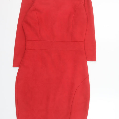Saint Maine Women's Red Size 10 Bodycon Knee Length Dress