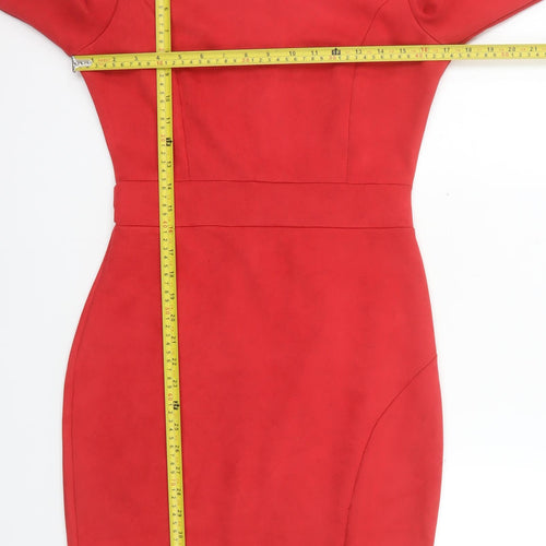 Saint Maine Women's Red Size 10 Bodycon Knee Length Dress