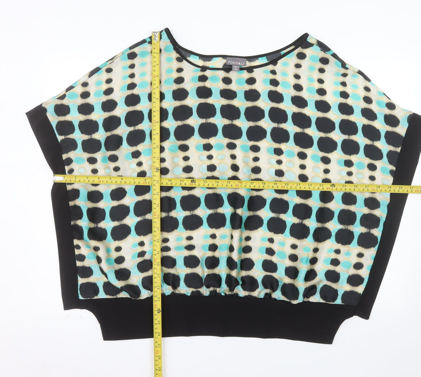 Roz & Ali Women’s Multicoloured Geometric Chiffon Blouse Size 18 Plus