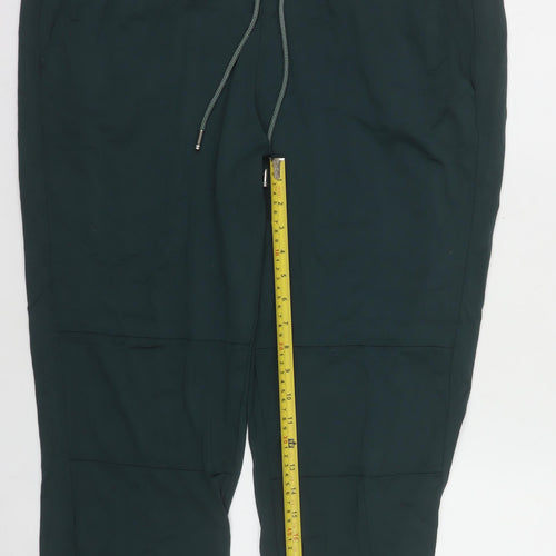 Tough Womens Green Capri Trousers Size 22 Elastic Waist Stretch