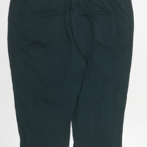 Tough Womens Green Capri Trousers Size 22 Elastic Waist Stretch