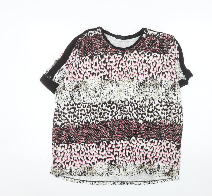 Brandtex Womens Multicoloured Animal Print 2XL Short Sleeve T-Shirt
