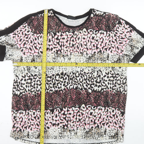 Brandtex Womens Multicoloured Animal Print 2XL Short Sleeve T-Shirt