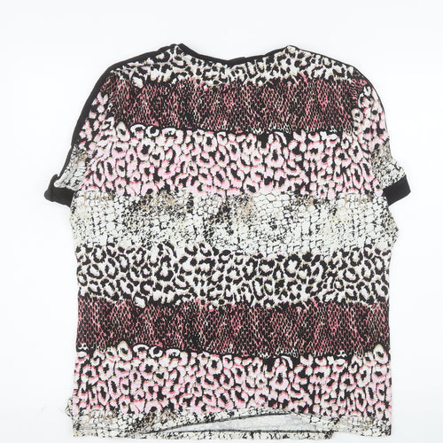 Brandtex Womens Multicoloured Animal Print 2XL Short Sleeve T-Shirt