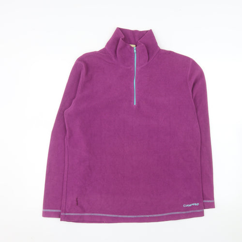 Campri Women's Purple Fleece Pullover Sweatshirt Size 16 1/4 Zip