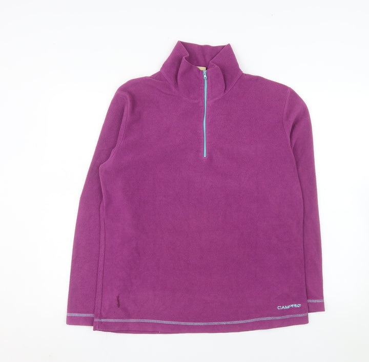 Campri Women's Purple Fleece Pullover Sweatshirt Size 16 1/4 Zip