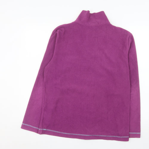 Campri Women's Purple Fleece Pullover Sweatshirt Size 16 1/4 Zip