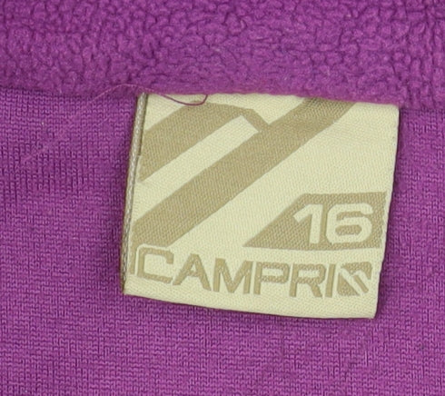 Campri Women's Purple Fleece Pullover Sweatshirt Size 16 1/4 Zip