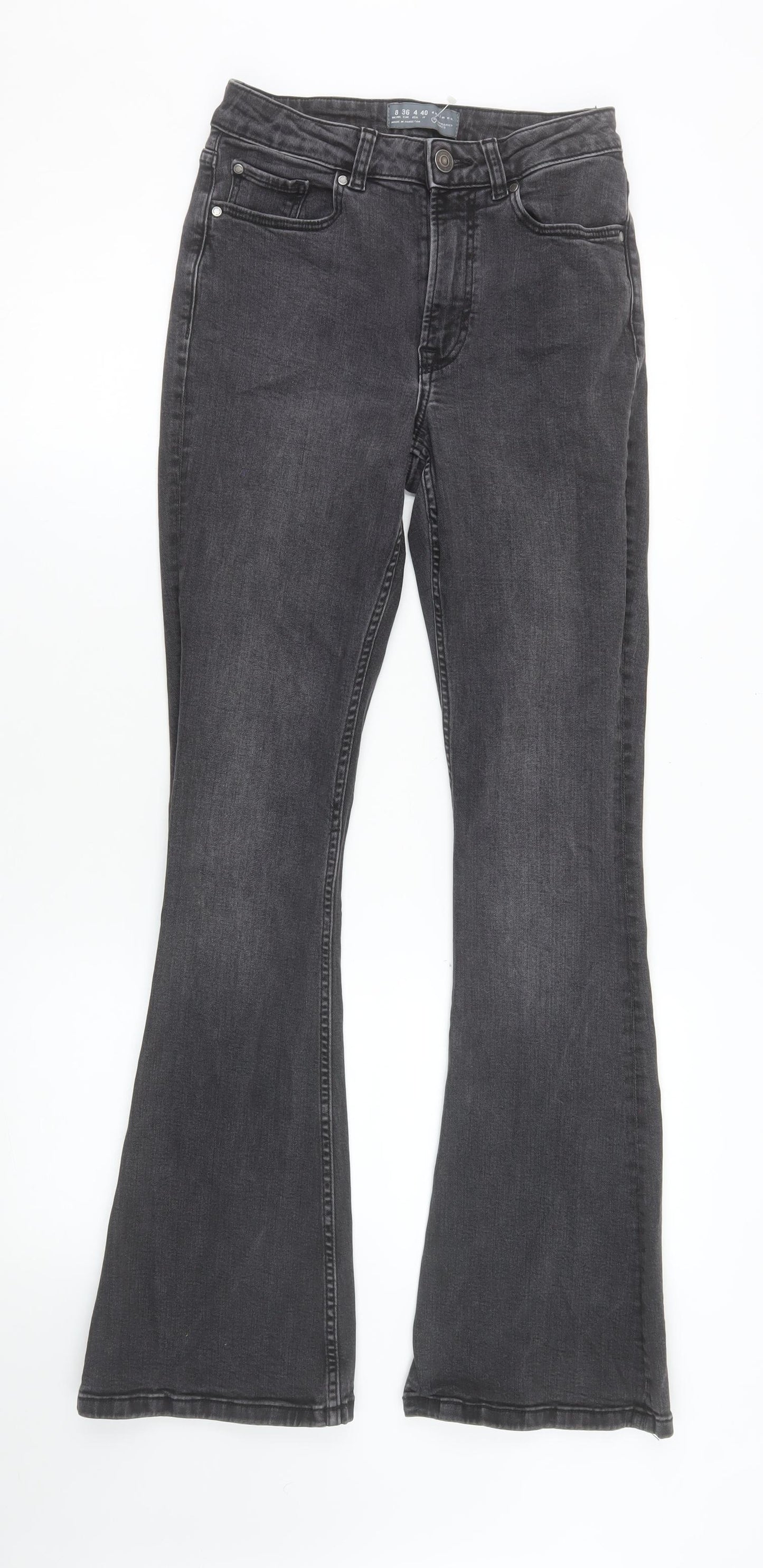 Primark Women Black Bootcut Jeans Size 8 Regular Fit Denim Co