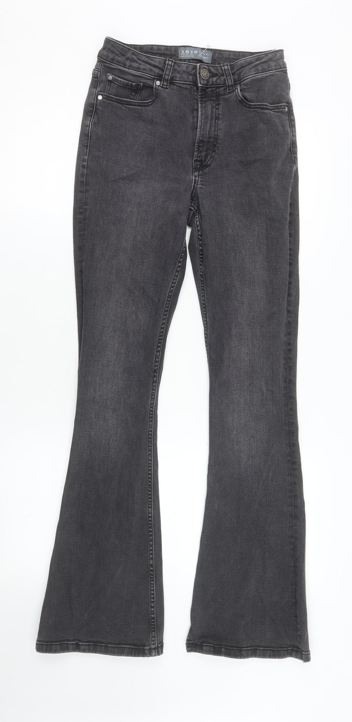 Primark Women Black Bootcut Jeans Size 8 Regular Fit Denim Co