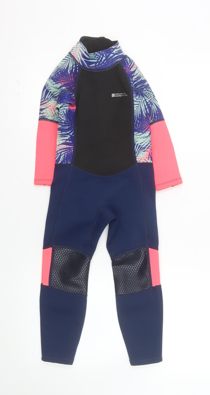 Mountain Warehouse Girls Navy Pink Wetsuit 3-4 Years UV Protection