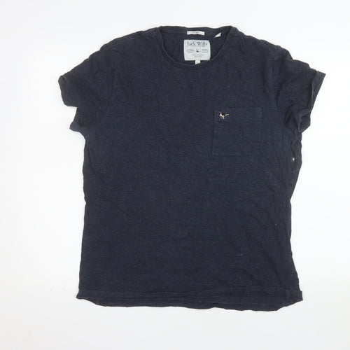 Jack Wills Men's Navy Blue XL Short Sleeve Crew Neck T-Shirt