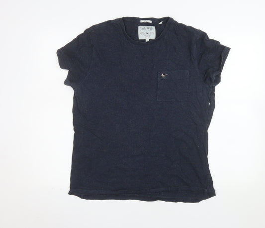 Jack Wills Men's Navy Blue XL Short Sleeve Crew Neck T-Shirt
