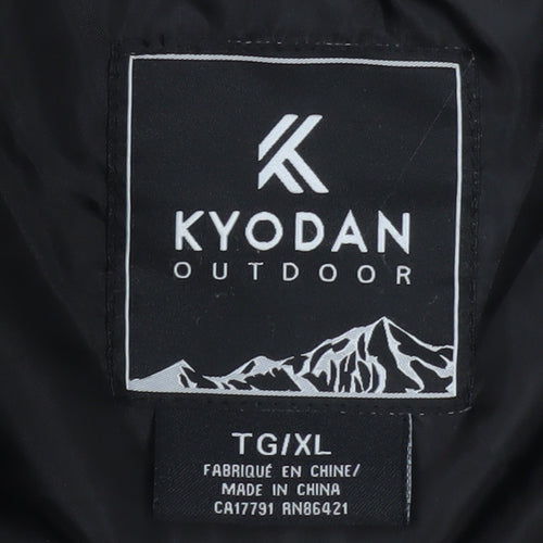 Kyodan Men Black XL Puffer Softshell Jacket Water Resistant Outdoor