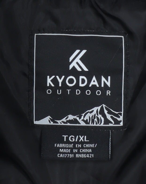 Kyodan Men Black XL Puffer Softshell Jacket Water Resistant Outdoor