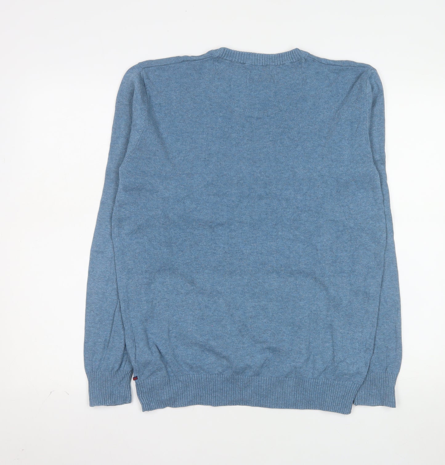 TATUUM Men's Blue Cotton Crew Neck Pullover Jumper Size M