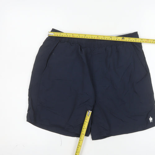 French Connection Men's Black Athletic Shorts M Nylon Quick Dry