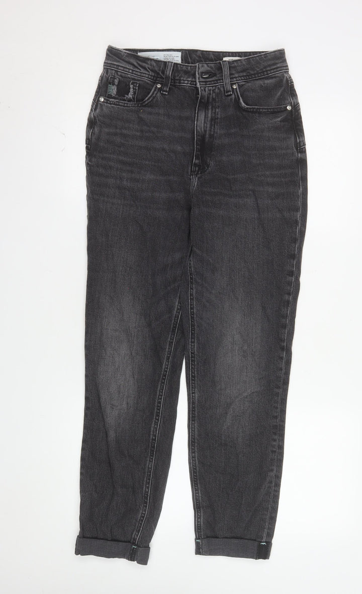 River Island Women’s Black High Rise Mom Jeans Size 8