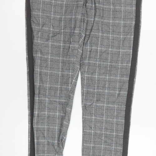 River Island Mens Grey Check Slim Fit Chino Trousers 28R