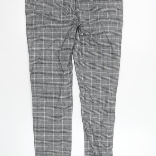River Island Mens Grey Check Slim Fit Chino Trousers 28R